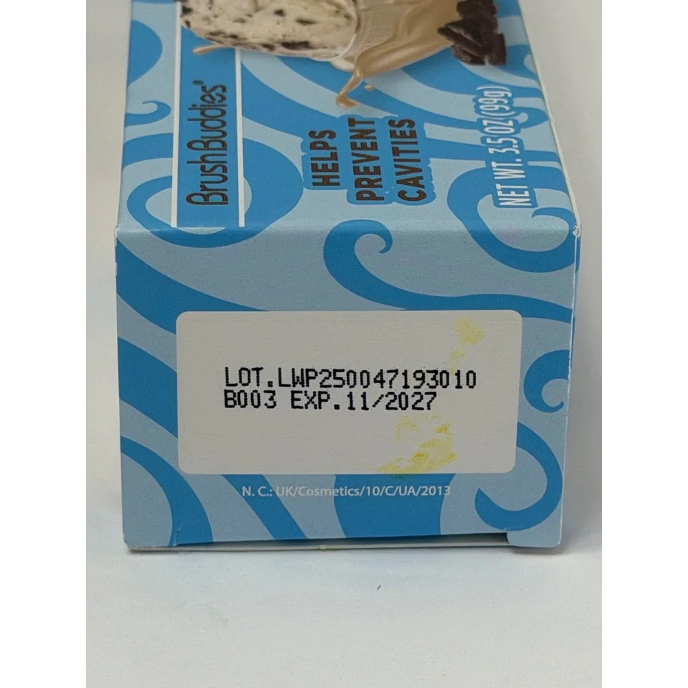 Brush Buddies Ice Cream Flavored Toothpaste 4 Pk Mint Cookies Vanilla Chocolate